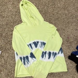 One small pink stain on the sleeve
